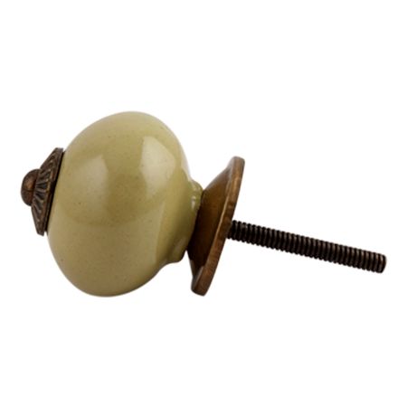 Spanish Olive Antique Fitting Ceramic Drawer Knob Online